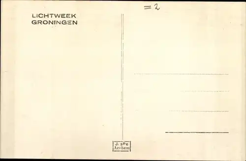 Ak Groningen Niederlande, Station, Bahnhof bei Nacht