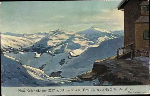 Ak Schwaz in Tirol, Neue Kellerjochütte, Zillertaller Alpen