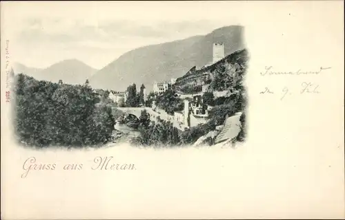 Ak Meran Merano Südtirol, Stadtansicht