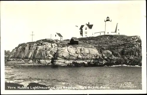 Ak Cape Neddick York Maine USA, York Beach, York Nubble Lighthouse