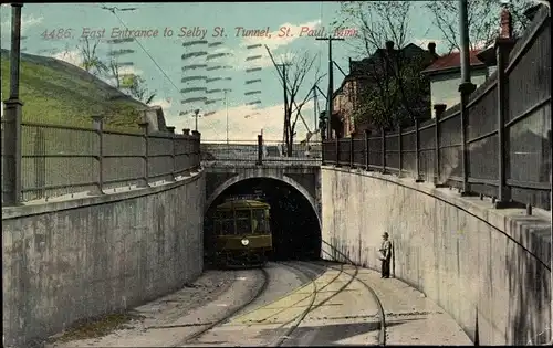 Ak Saint Paul Minnesota USA, East Entrance to Selby St. Tunnel