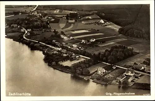 Ak Zechlinerhütte Stadt Rheinsberg, Luftaufnahme