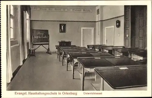 Ak Ortenburg Niederbayern, Evangelische Haushaltungsschule