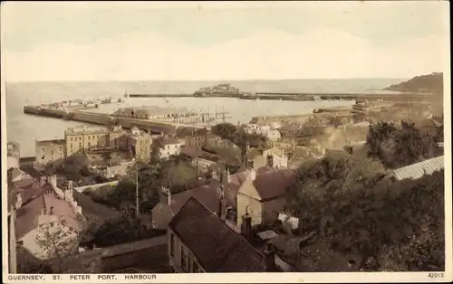 Ak Saint Peter Port Guernsey Kanalinseln, Hafen