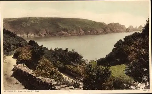 Ak Saint Peter Port Guernsey Kanalinseln, Moulin Huet Bay