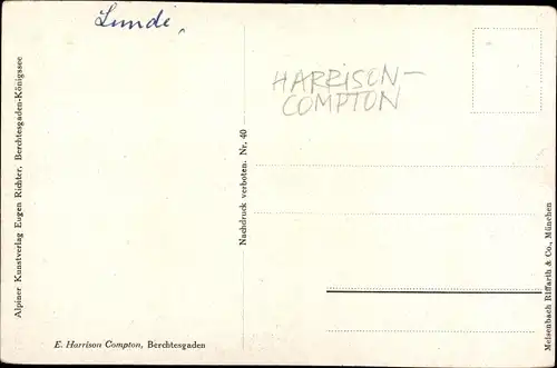 Künstler Ak Compton, Edward Harrison, Berchtesgaden in Oberbayern, Ortschaft mit Landschaftsblick