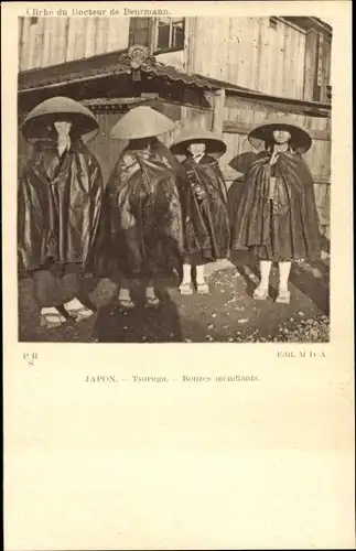Ak Japan, Tsuruga, Bonzes mendiants