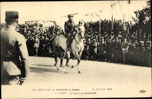 Ak Paris, Fêtes de la Victore, 14 Juillet 1919, Général Gouraud