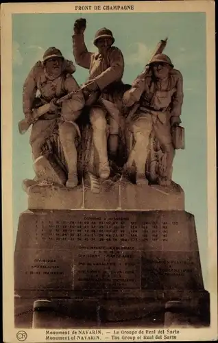 Ak Souain-Perthes-lès-Hurlus Marne, Monument de Navarin