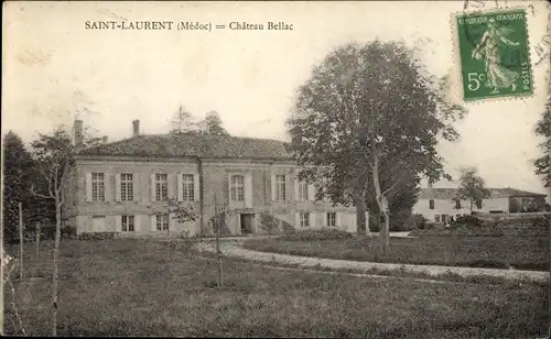 Ak Cussac Médoc Gironde, Château Bellac