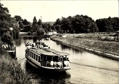 Ak Lenz Malchow Mecklenburg, Anlegestelle der Weißen Flotte