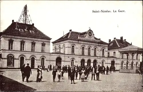 Ak Saint Nicolas Wallonien Lüttich, La Gare