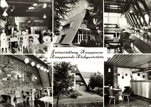 Ak Lohsa in der Oberlausitz, Knappensee, Feriensiedlung, Knappenrode Klubgaststätte