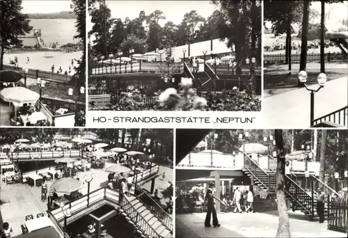 Ak Bad Saarow Pieskow in der Mark, HO Strandgaststätte Neptun, Friedrich Engels Damm