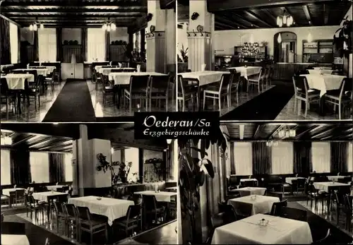 Ak Oederan Sachsen, Erzgebirgsschänke, Innenansicht, Speisesaal
