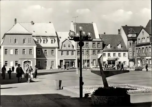 Ak Borna in Sachsen, Marktplatz, Passanten