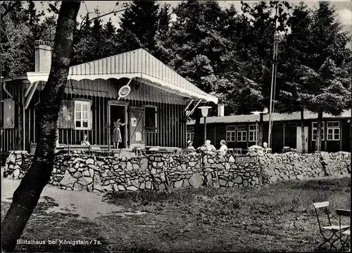 Ak Königstein im Taunus, Billtalhaus, Außenansicht, Außengastronomie