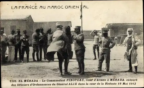 Ak El Merada Marokko, Commandant Pinoteau, Comt. d'Armes à Merada