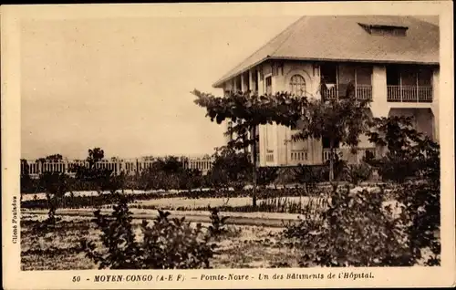 Ak Pointe Noire Republik Kongo, Un des Batiments de l'Hopital