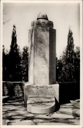 Ak Rhenen Utrecht, Den Vaderlant Ghetrouwe, Grebbe, Mausoleum