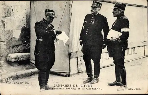 Ak General de Castelnau, Joseph Joffre, I. WK