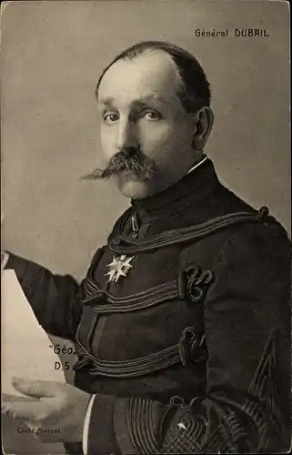 Ak General Augustin Dubail, Portrait in Uniform