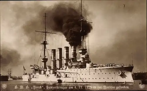 Ak Deutsches Kriegsschiff, SMS Yorck, Panzerkreuzer, Kaiserliche Marine
