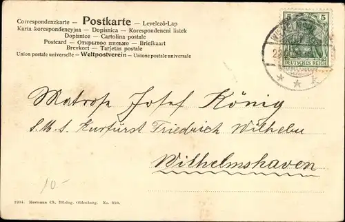 Ak Deutsches Kriegsschiff, SMS Kaiser Barbarossa, Kaiserliche Marine