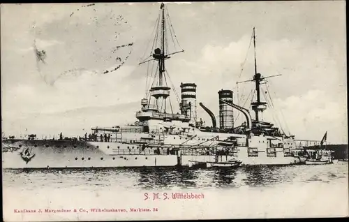 Ak Deutsches Kriegsschiff, SMS Wittelsbach, Kaiserliche Marine