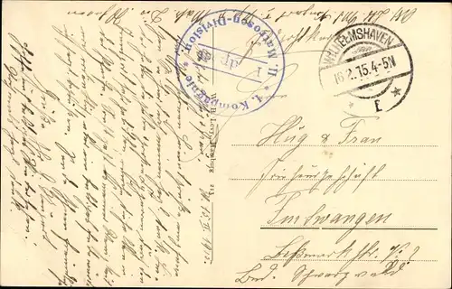 Ak Deutsches Kriegsschiff, SMS Blücher, 1915 bei dem Seegefecht zum Sinken gebracht
