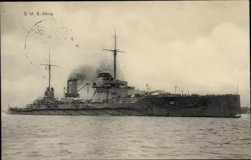 Ak Deutsches Kriegsschiff, SMS König, Kaiserliche Marine