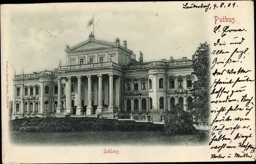 Relief Ak Putbus auf der Insel Rügen, Blick auf das Schloss