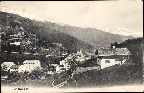 Ak Churwalden Arosa Kt. Graubünden, Blick auf den Ort