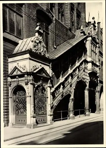 Foto Hansestadt Lübeck, Rathaustreppe