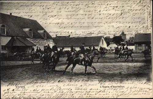 Ak Ypres Ypern Flandern, L'Ecole d'equitation, Reiter
