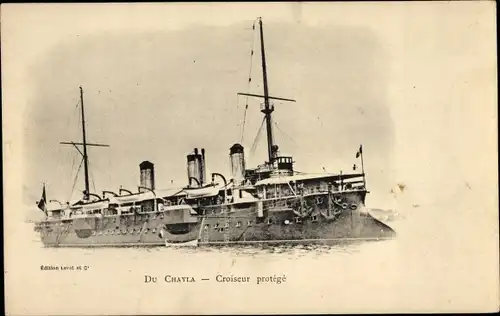 Ak Französisches Kriegsschiff, Croiseur protégé, Du Chayla