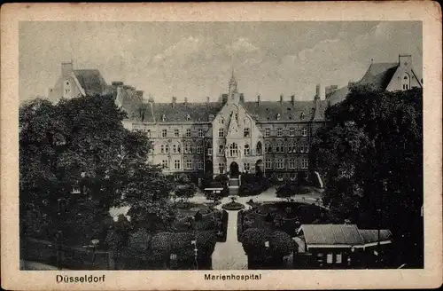 Ak Düsseldorf, Marienhospital, Eingangsportal