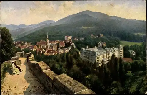 Künstler Ak Hoffmann, H., Badenweiler im Schwarzwald, Panorama vom Ort