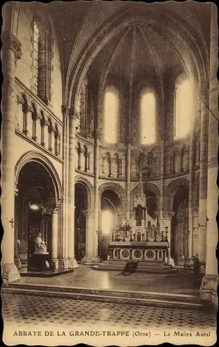 Ak Soligny la Trappe Orne, Abbaye de la Grande Trappe, Le Mairie Autel