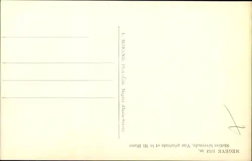 Ak Megève Haute Savoie, Gesamtansicht mit Mont Blanc