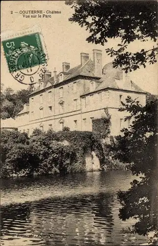 Ak Couterne Orne, Château, Vue sur le Parc