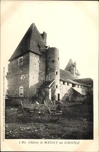 Ak Messey-sur-Grosne Saône et Loirem, Château