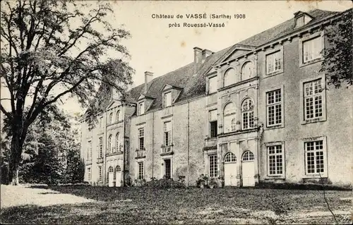 Ak Rouesse Vassé Sarthe, Schloss