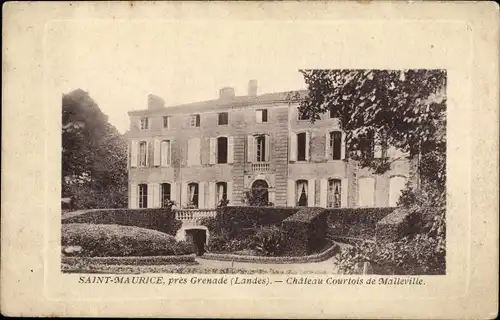 Präge Ak Saint Maurice Grenade sur l'Adour Landes, Château Courtois de Malleville