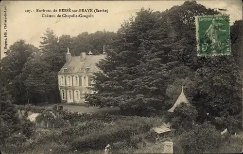 Ak Bessé sur Braye Sarthe, Château de Chapelle Gaugain