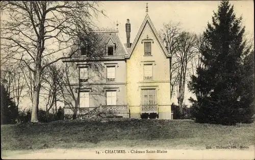 Ak Chaumes en Brie Seine et Marne, Château Sainte Blaise