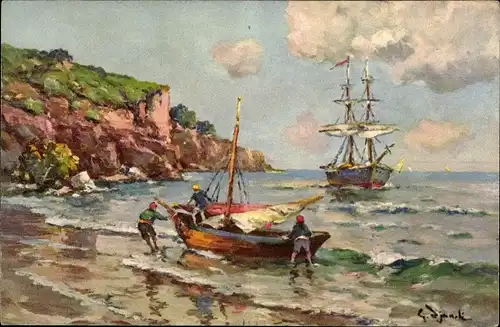 Künstler Ak Barques de la Méditerranée, Mittelmeerboote, Nr. 103/4