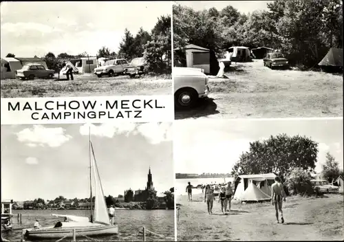 Ak Malchow in Mecklenburg, Campingplatz