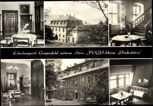 Ak Lengenfeld unterm Stein Südeichsfeld, FDGB Ferienheim Bischofstein, Empfangshalle