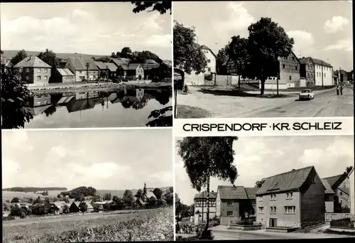 Ak Crispendorf Schleiz im Vogtland Thüringen, Teilansicht, Straßenpartie, Häuser